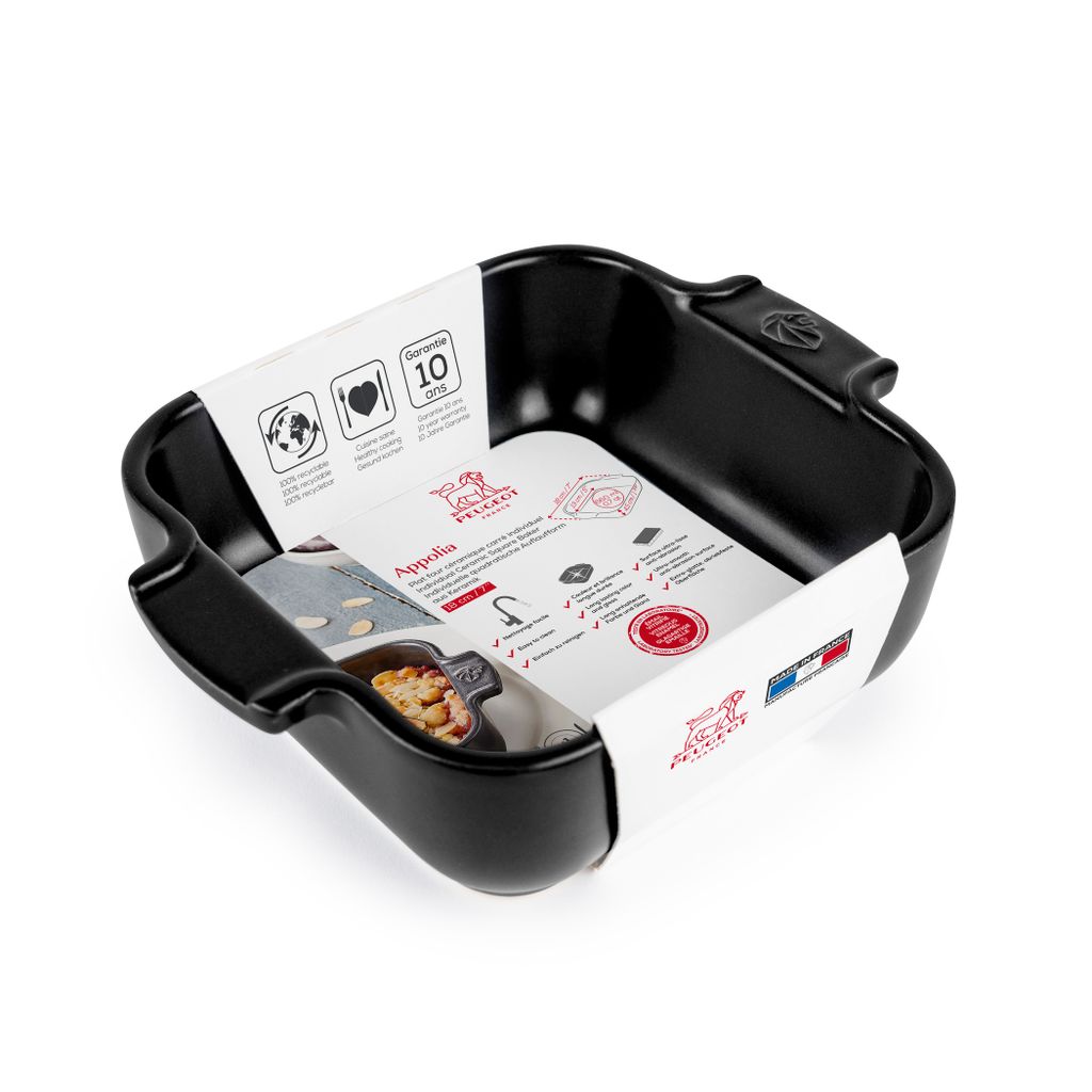 Plat à four carré noir 18 cm - Visuel 1
